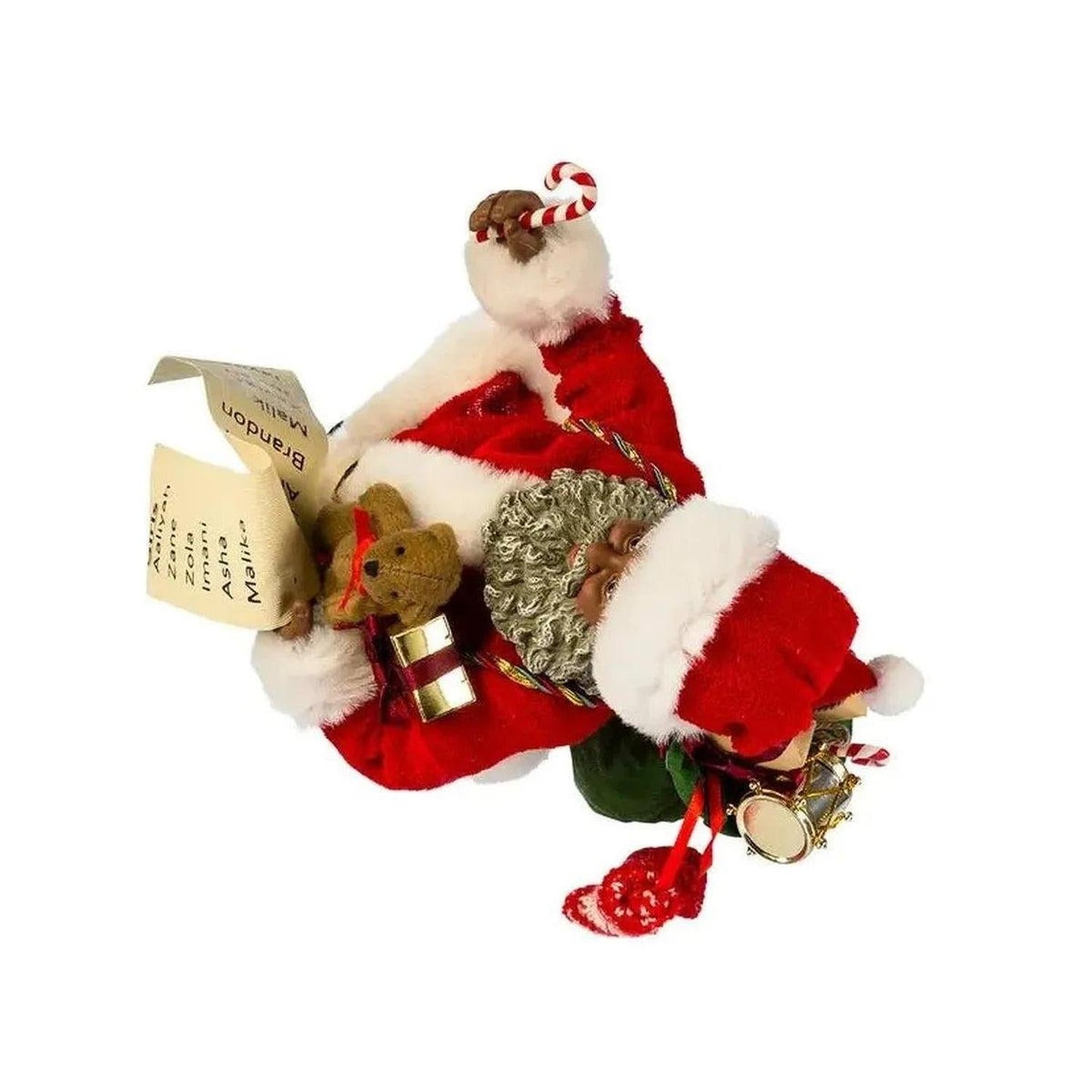 Kurt Adler 10.5-Inch Fabriché African American Santa