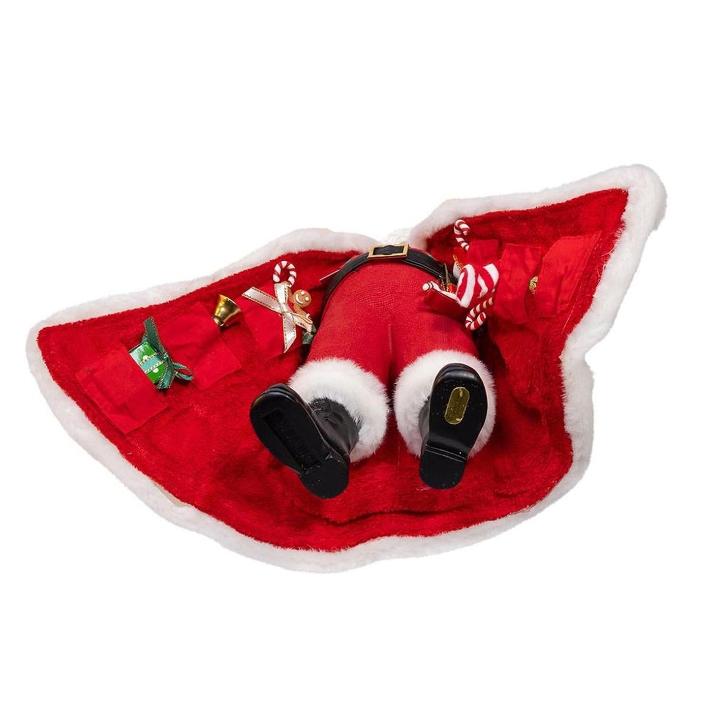 Kurt Adler 10.5-Inch Fabriché Santa with Gifts in Pocket