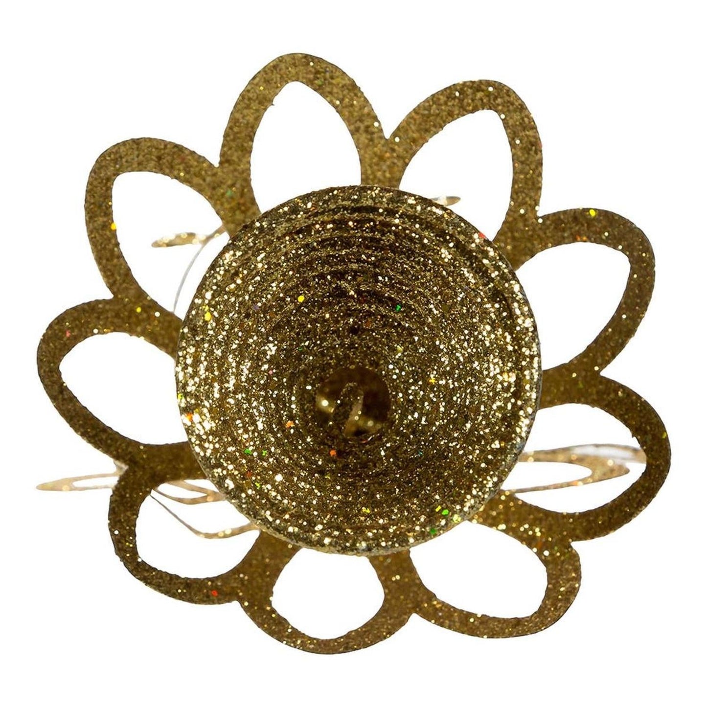 Kurt Adler 12-Inch Gold Glitter Metal Angel Treetop