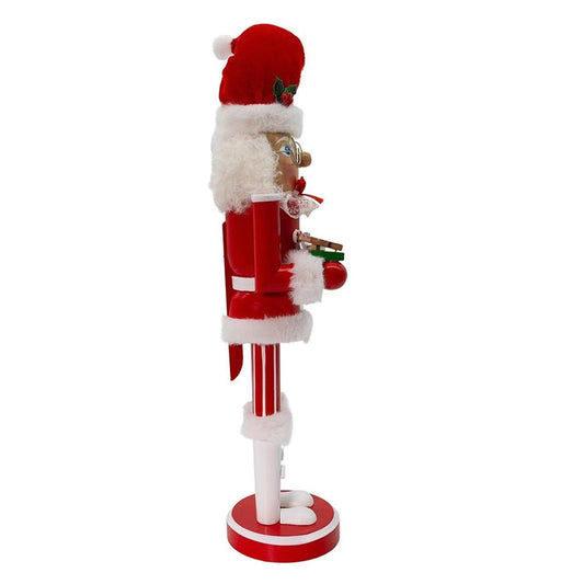 a red and white nutcracker
