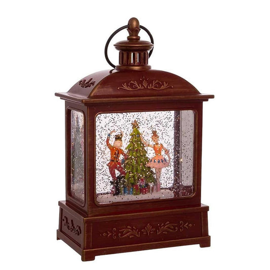 Kurt Adler 8-Inch Nutcracker Swirl Water Lantern