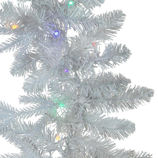 Kurt Adler 9-Foot Pre-Lit Multi-Colored LED Jackson White Pine Garland