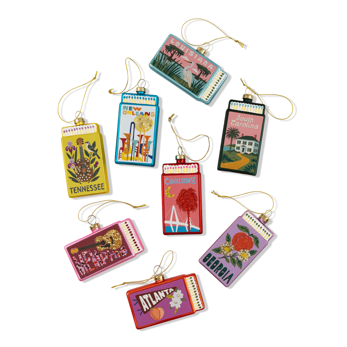 Louisiana Matchbook Ornament