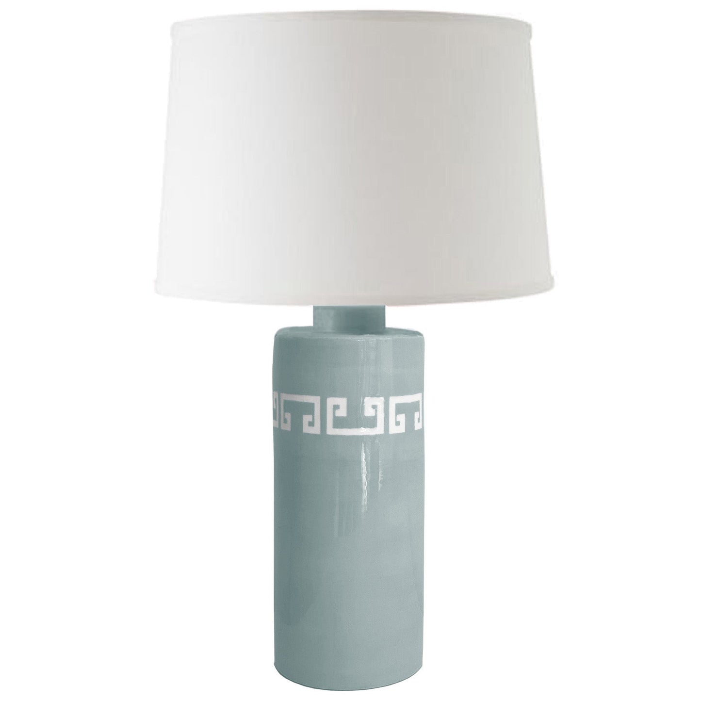 Lamb's Ear Greek Key Column Lamp