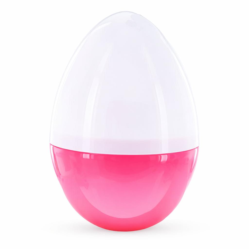 Large Bunny Giant Jumbo Size White and Pink Plastic Easter Egg 10 Inches