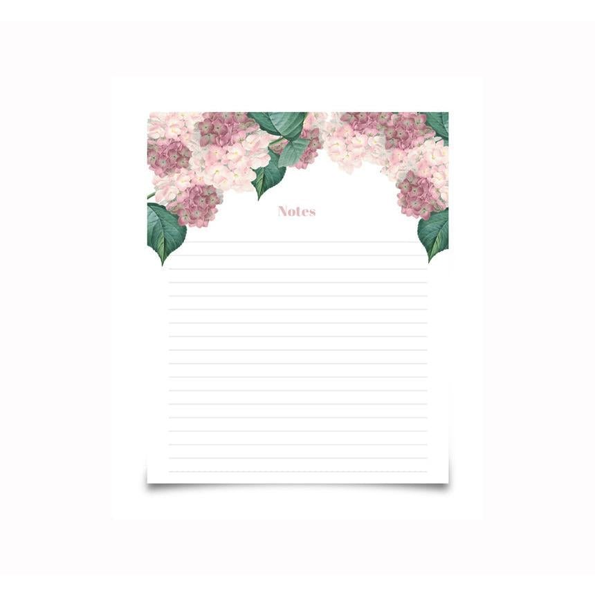 Large Pink Hydrangea Notepad | Notepad by JOSIL Paperie