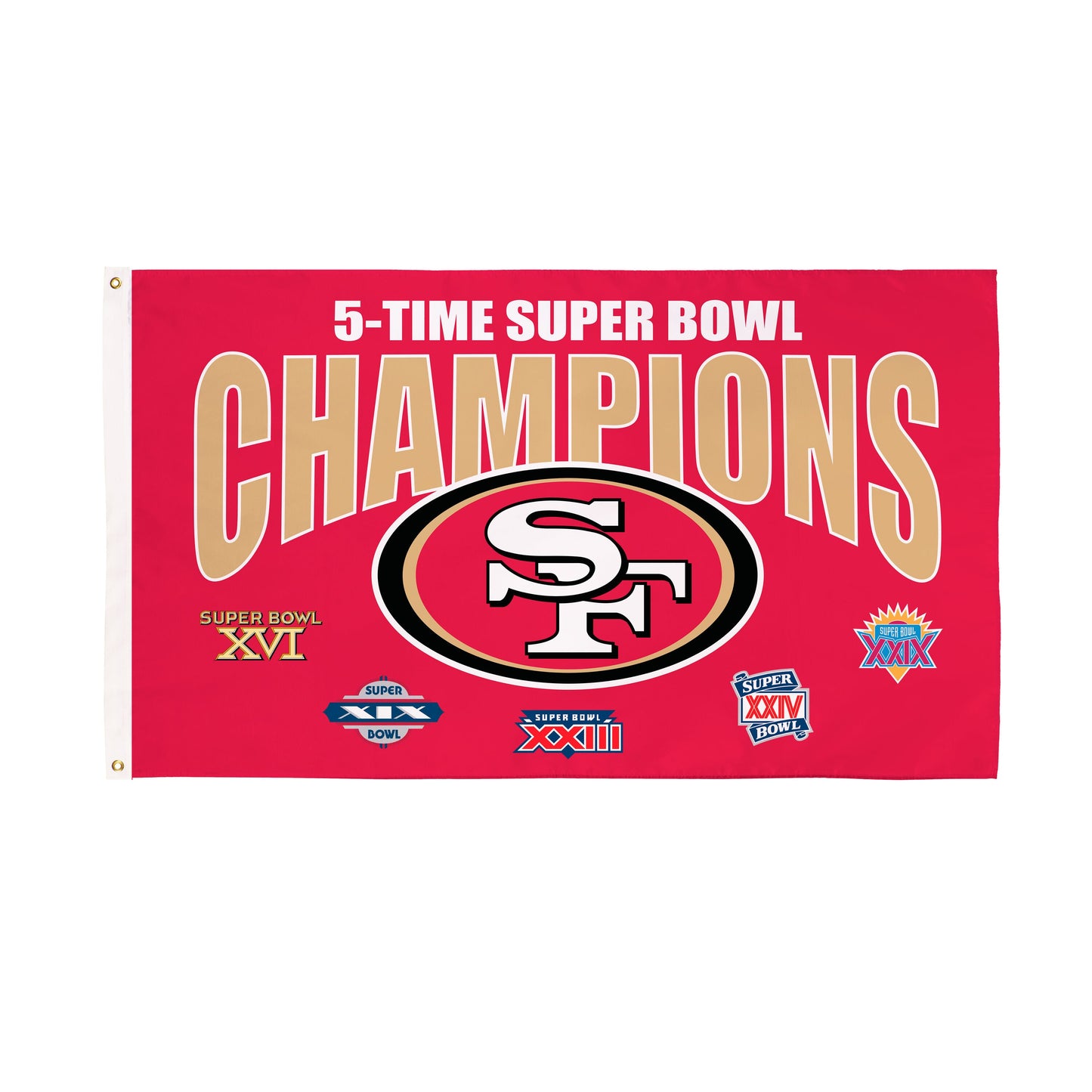 San Francisco 49ers Multi-Win Superbowl Champions Football 3x5 Flag