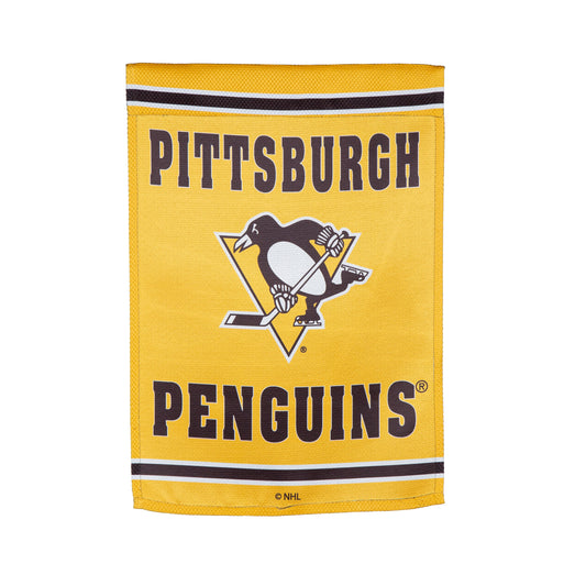 Pittsburgh Penguins Embossed Suede Garden Flag