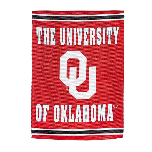University of Oklahoma Embossed Suede Garden Flag