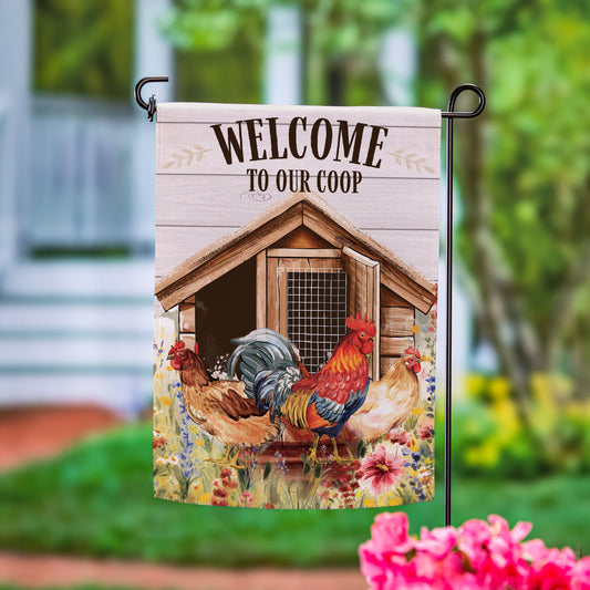 Petal & Plow Coop Suede Garden Flag