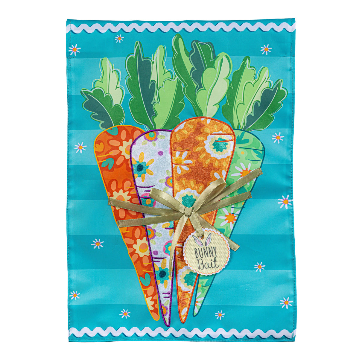 Bunny Bait Bunch Applique Garden Flag