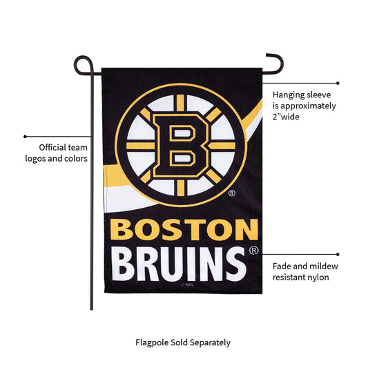 NHL Hockey Burlap Garden Flag, Boston Bruins