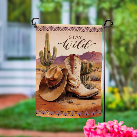 Wild West Suede Garden Flag
