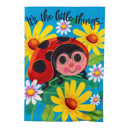 Animated Little Things Applique Lighted Garden Flag