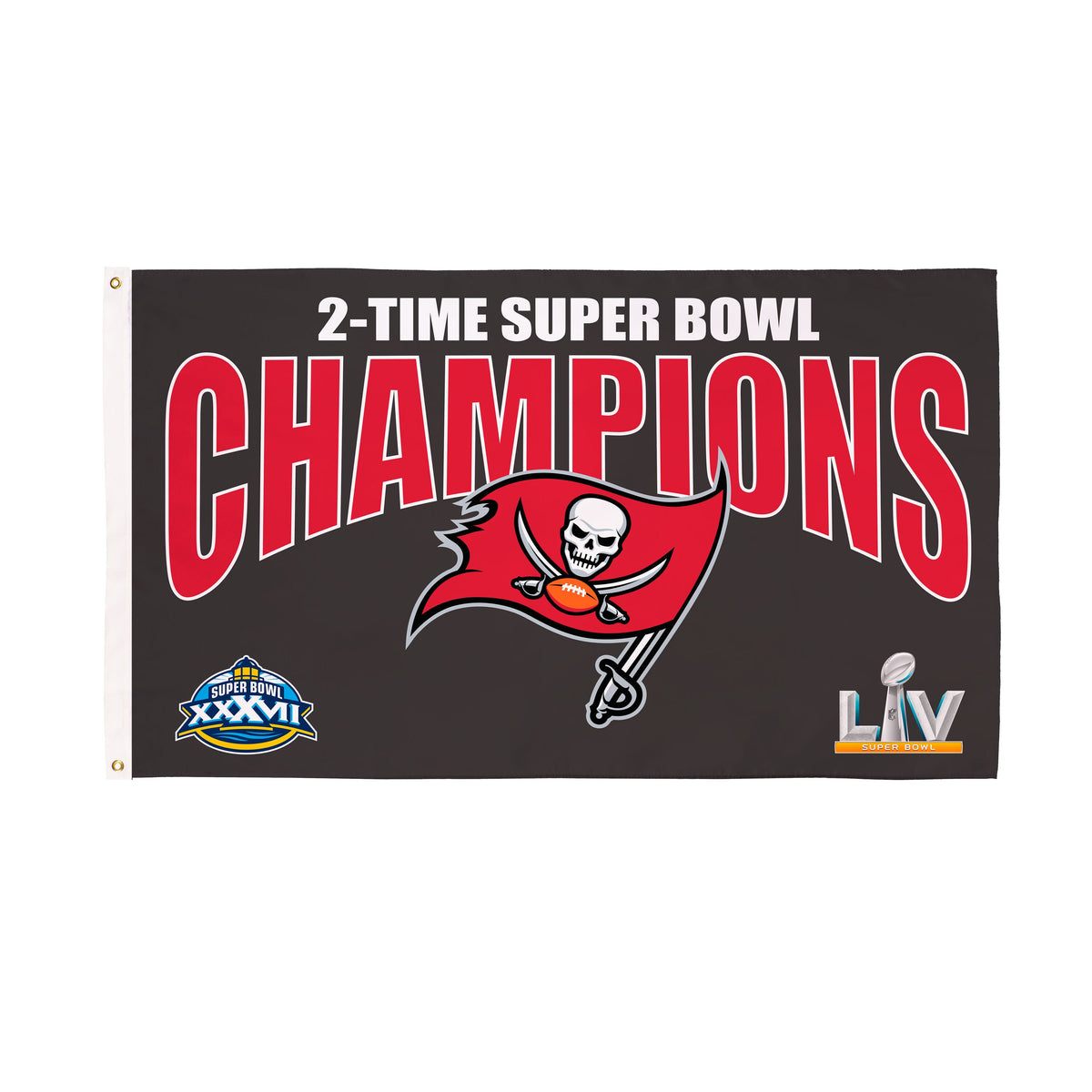Tampa Bay Buccaneers 2X Superbowl Champions Football 3x5 Flag