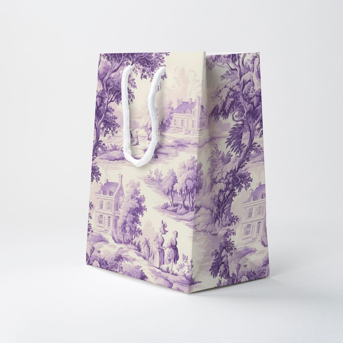 Lavender Toile Gift Bag | Luxury Gift Bag by JOSIL Paperie