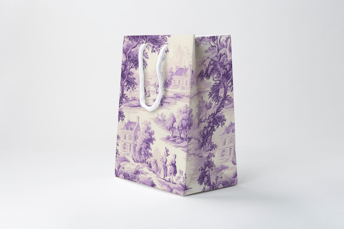 Lavender Toile Gift Bag | Luxury Gift Bag by JOSIL Paperie