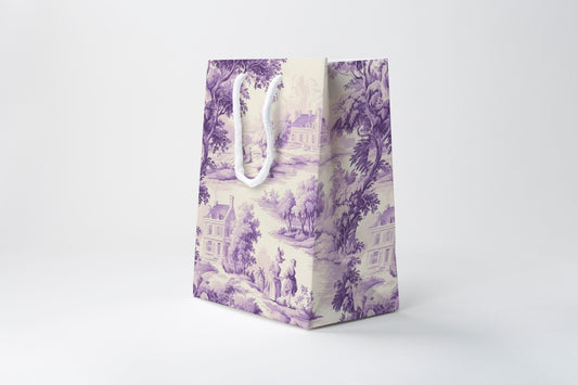 Lavender Toile Gift Bag | Luxury Gift Bag by JOSIL Paperie