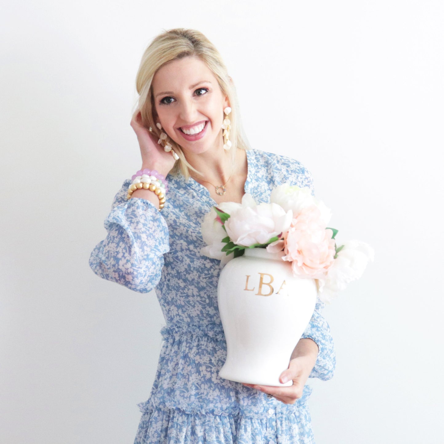 Classic Monogram Ginger Jars in Navy