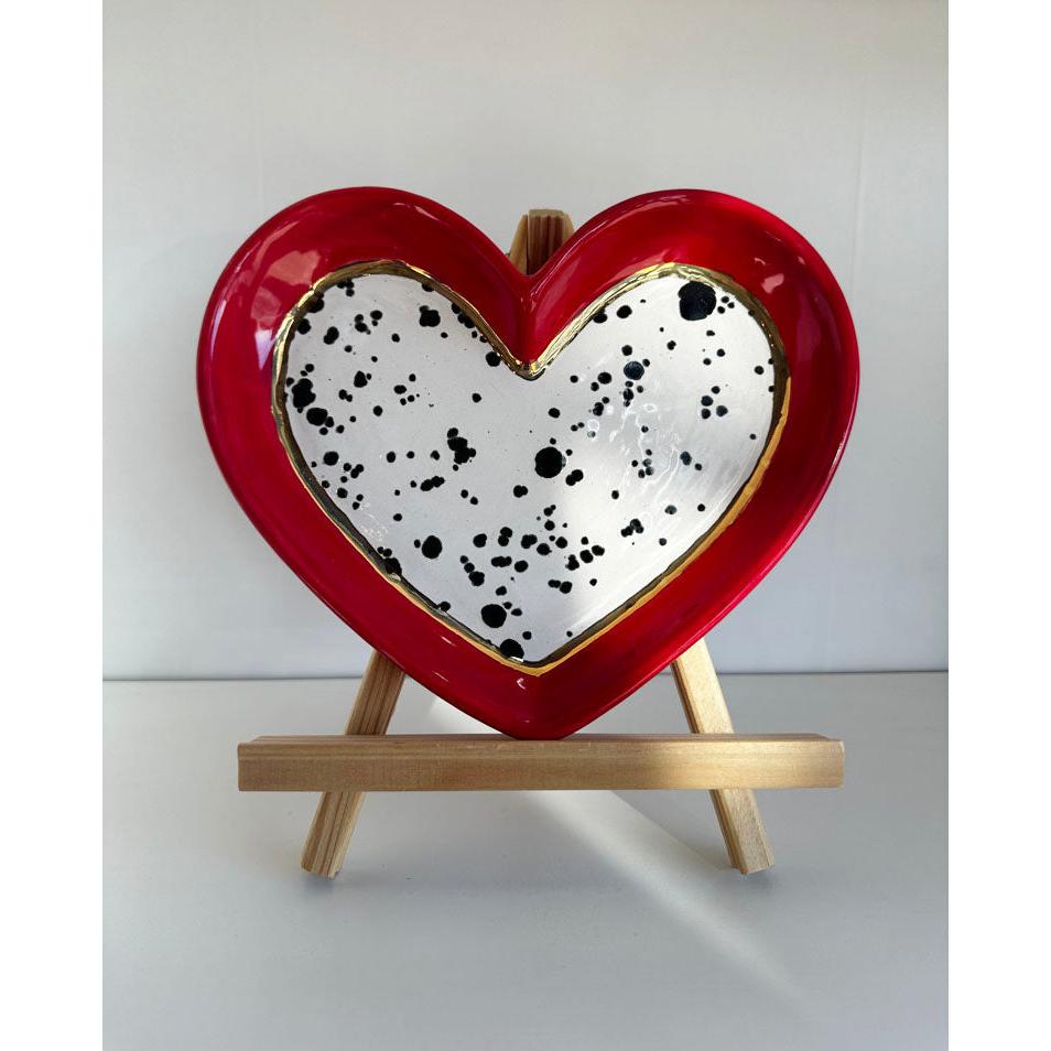 Medium Gilded Heart Dishes