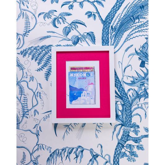 a picture in a frame on a wall