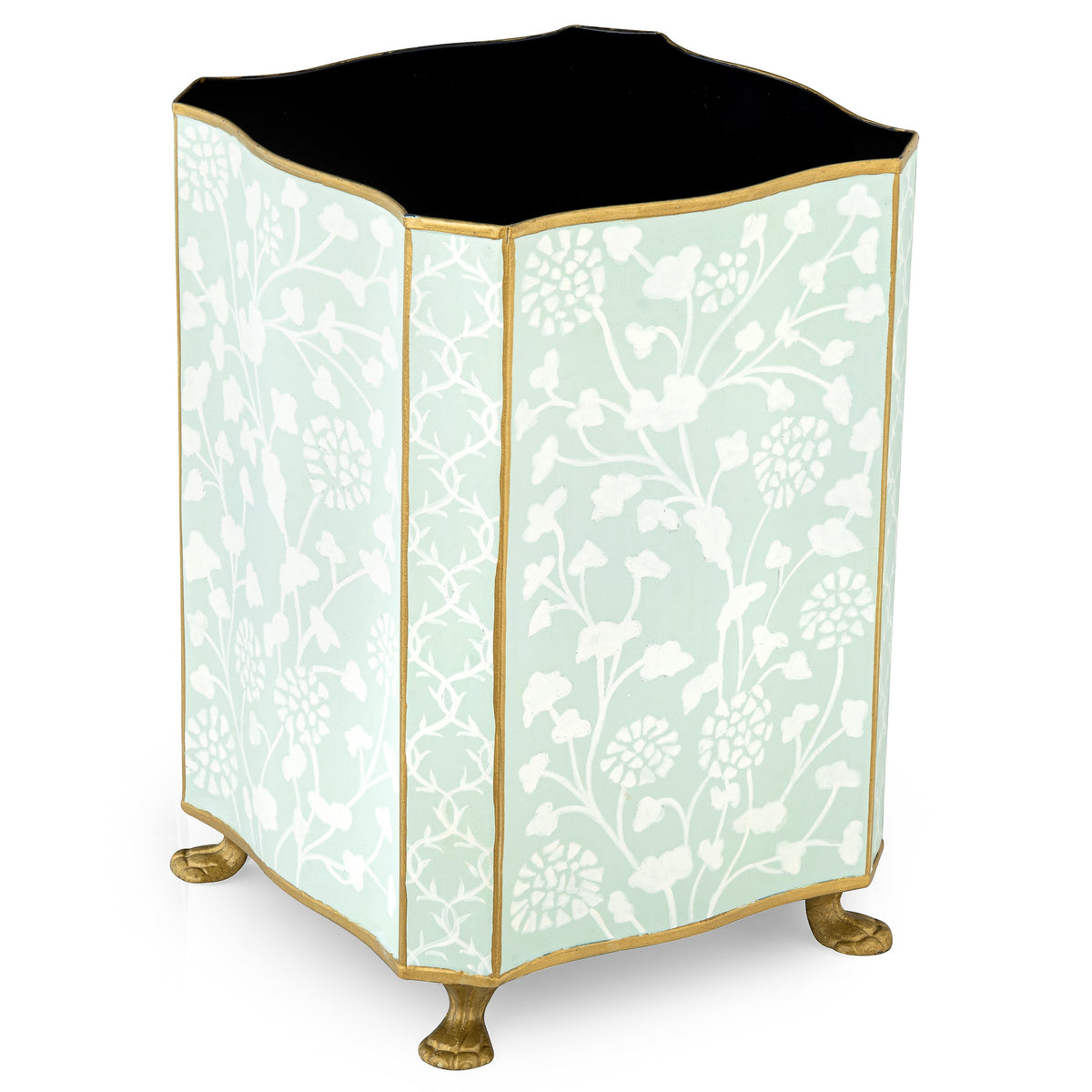 a white and green floral box