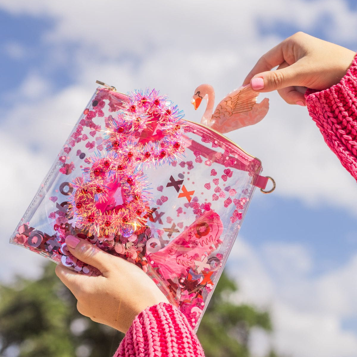 XOXO Confetti Everything Pouch