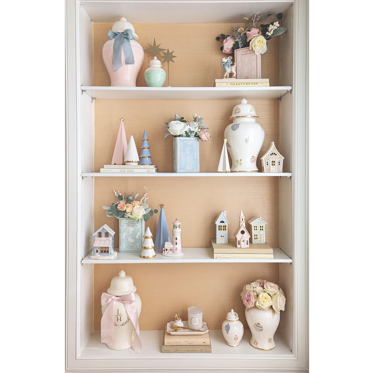 Pastel Baubles Ginger Jars with 22K Gold Accents
