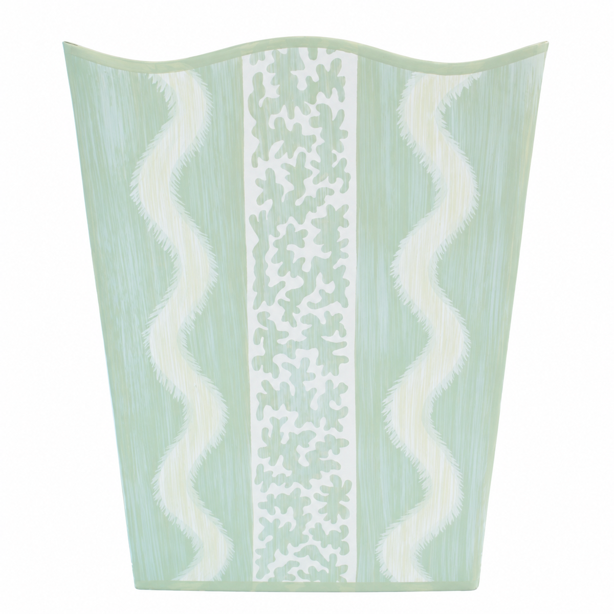 Green Ikat Wastepaper Basket & Tissue (2 Options)