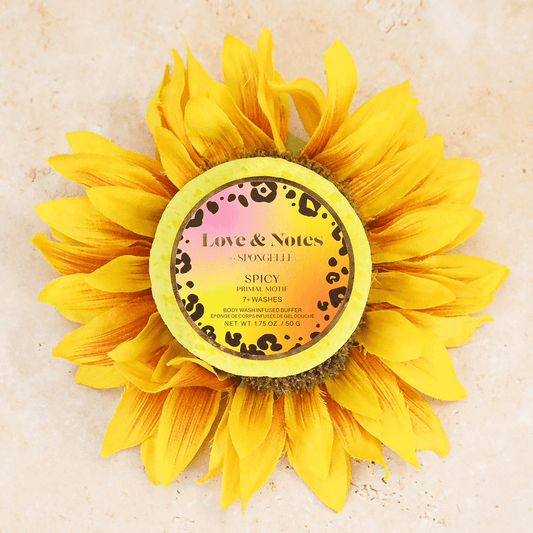 a sunflower with a round yellow container