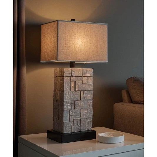 Rectangular Drum Lampshade (8x14) (8x14) x 10 CLIP-ON FITTER Softback Textured Oatmeal
