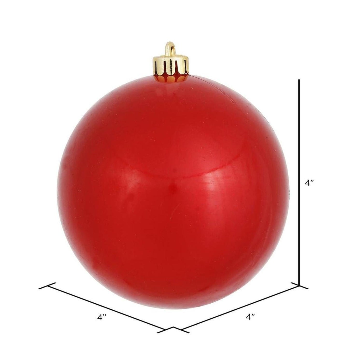 Red Candy Ball Christmas Ornaments (6 pack)
