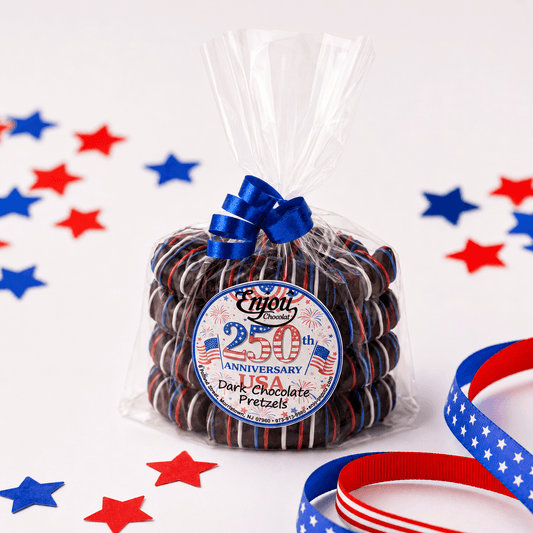 a bag of chocolate candies