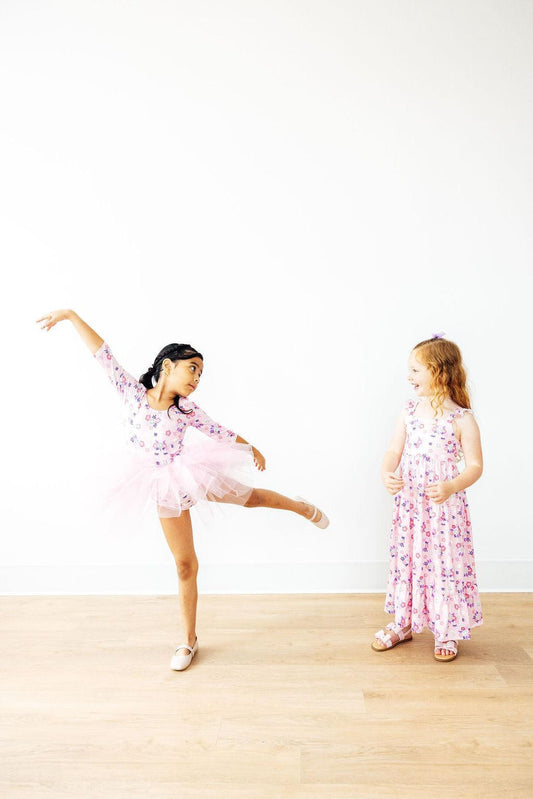 SALE Retro Daydream 3/4 Sleeve Tutu Leotard
