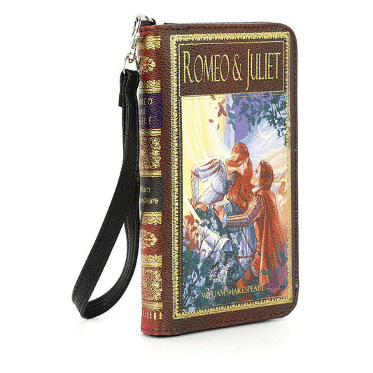 a book case with a strap