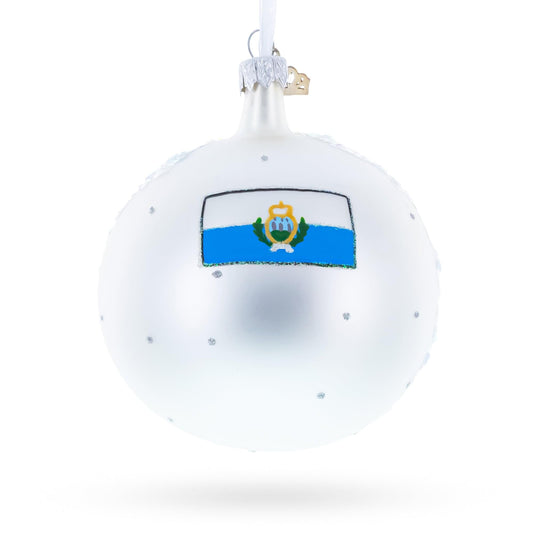 San Marino Glass Ball Christmas Ornament 4 Inches