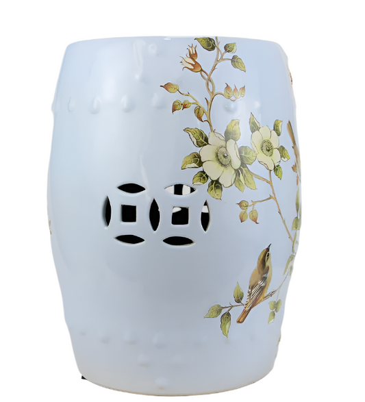Powder Blue CHINOISERIE GARDEN SEAT