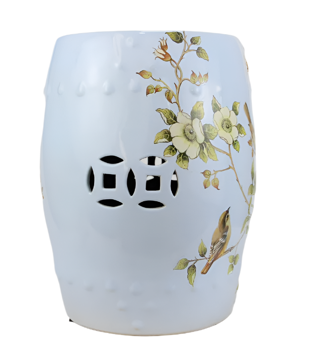 Powder Blue CHINOISERIE GARDEN SEAT