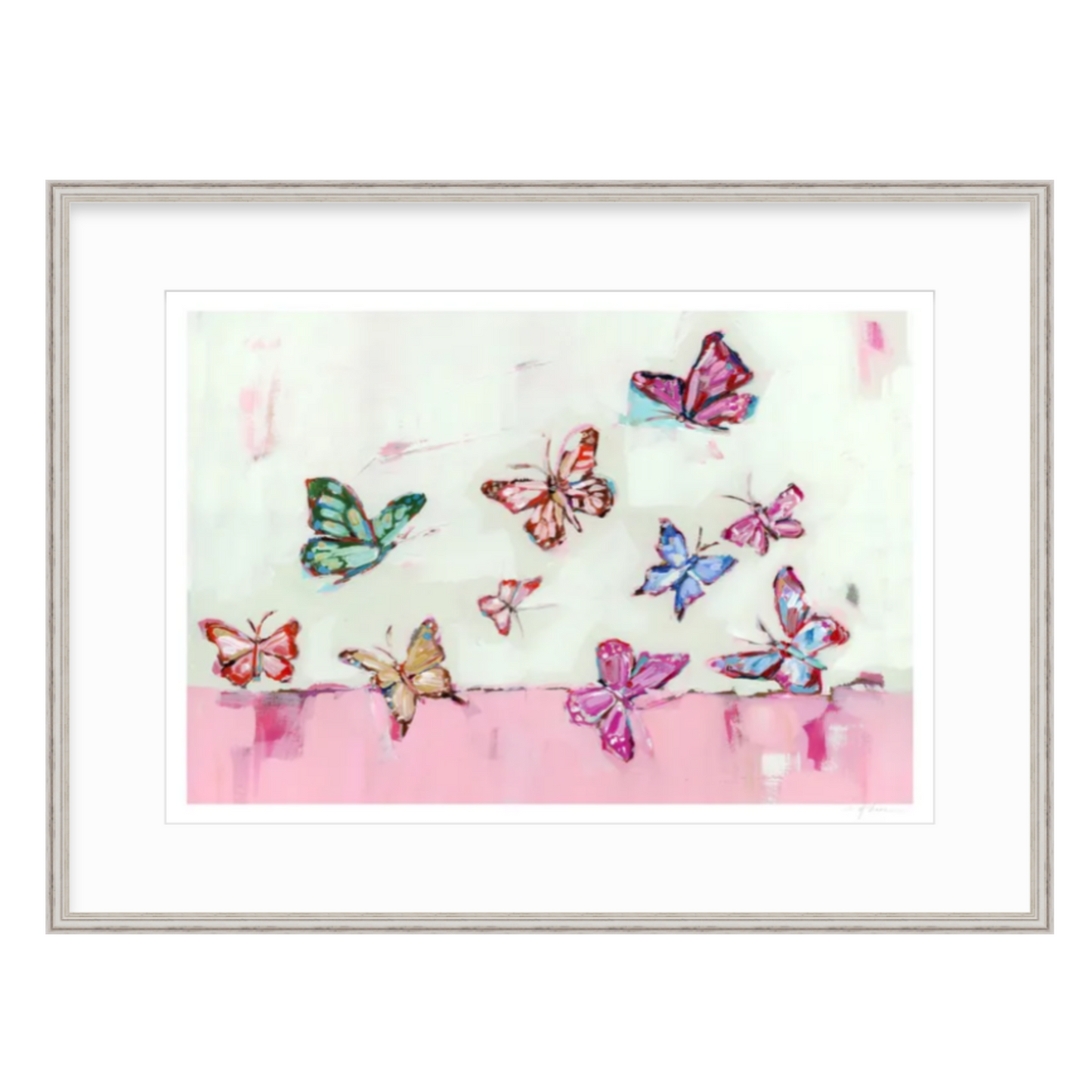 Butterfly Wishes Light Pink Fine Art Print