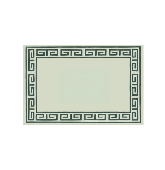 Pavilion Sky and Navy Greek Key Paper Placemat Pad