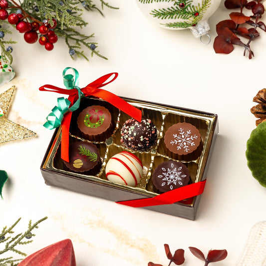 Seasonal 6-Piece Truffle Assortment - Christmas