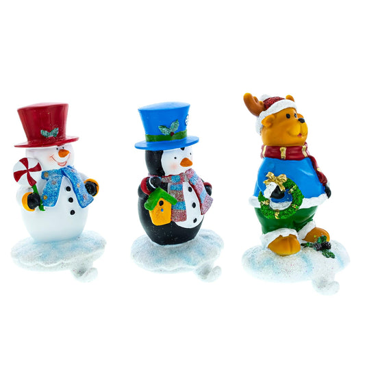a group of christmas figurines