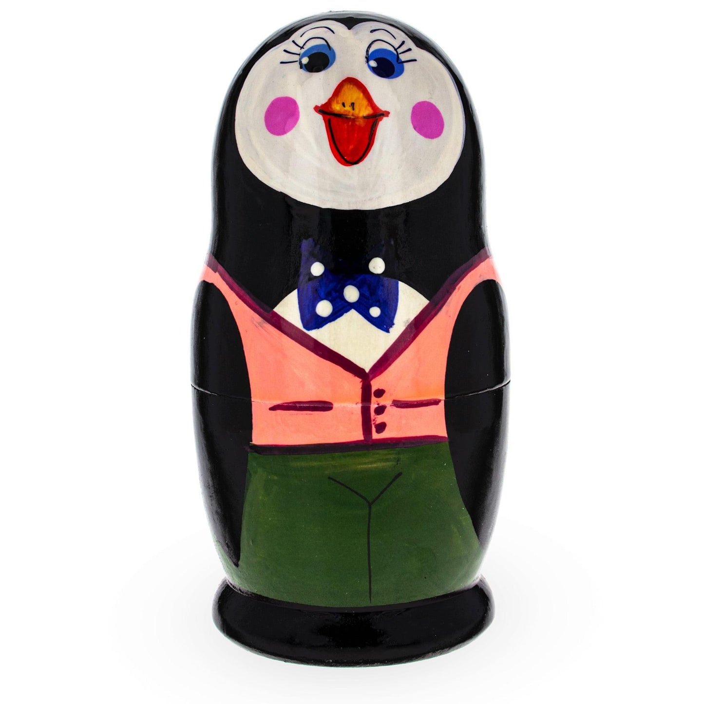 Set of 5 Happy Penguins Nesting Figurines