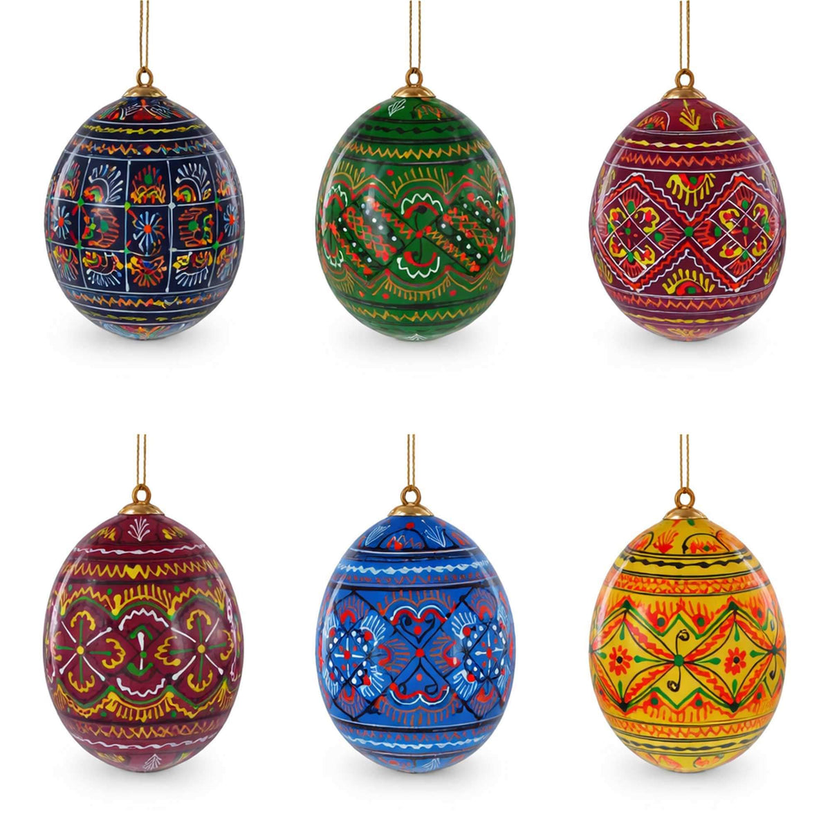 a group of colorful eggs