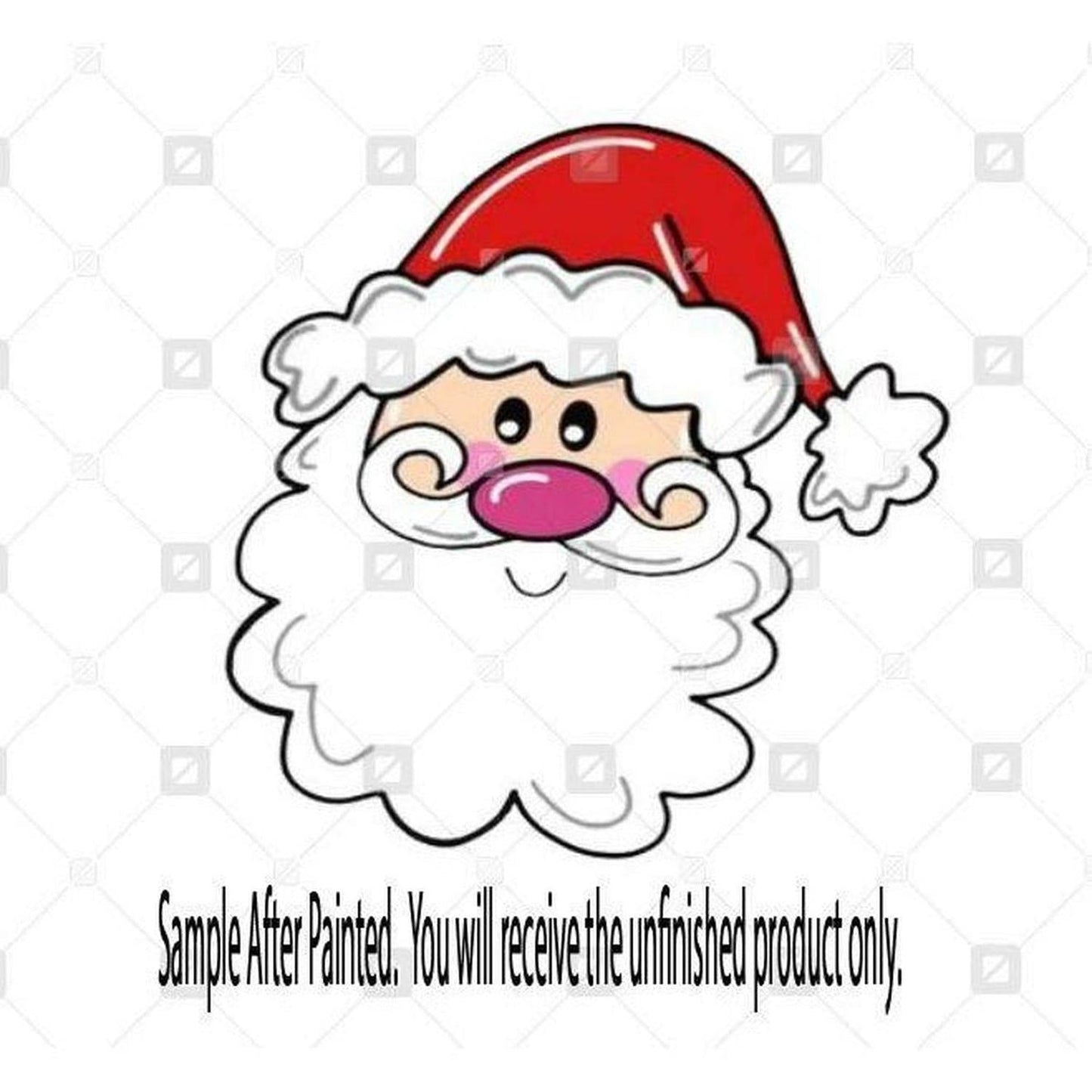 Smiling Santa Unfinished Wood Cutout