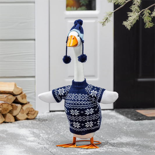 Snowflake Sweater Porch Goose Outfit