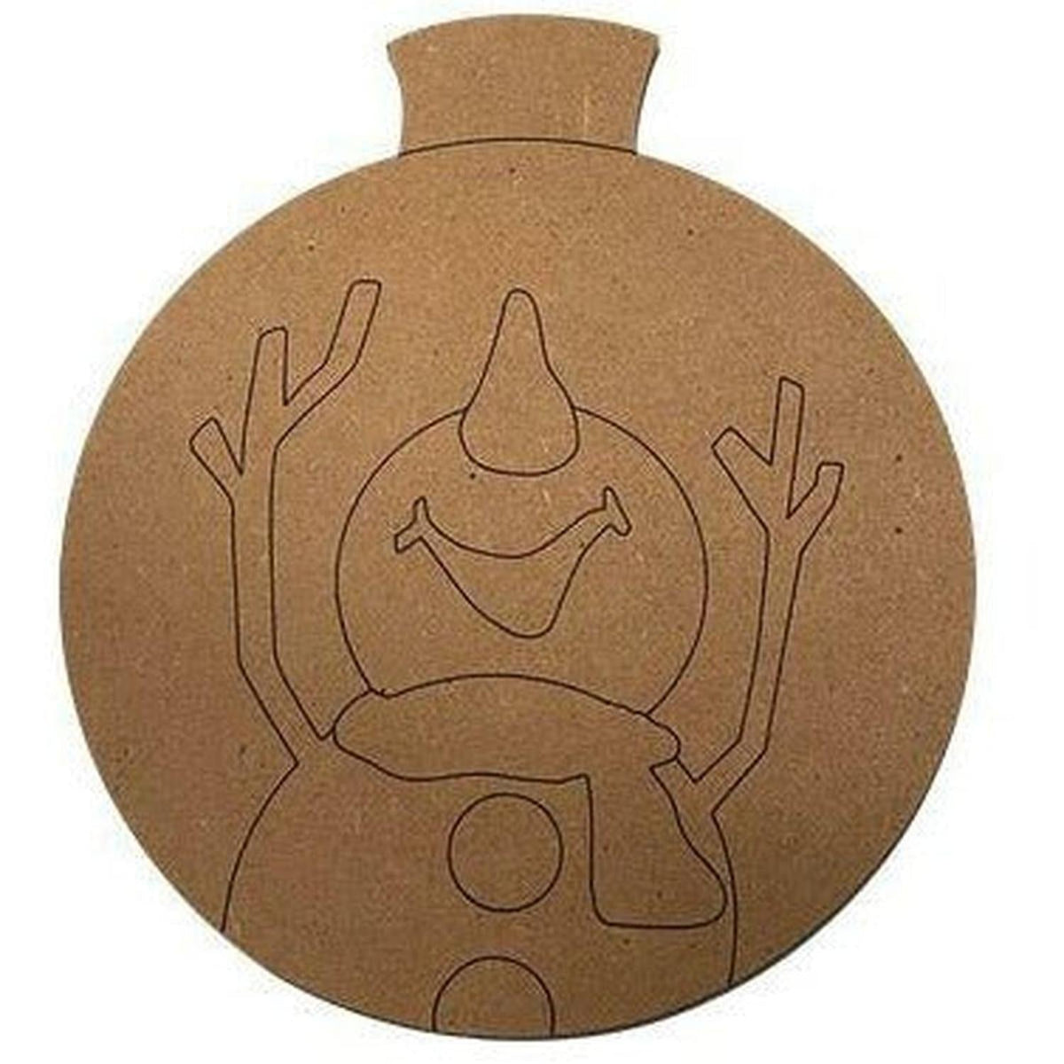 Snowman Ornament Unfinished Wood Cutout