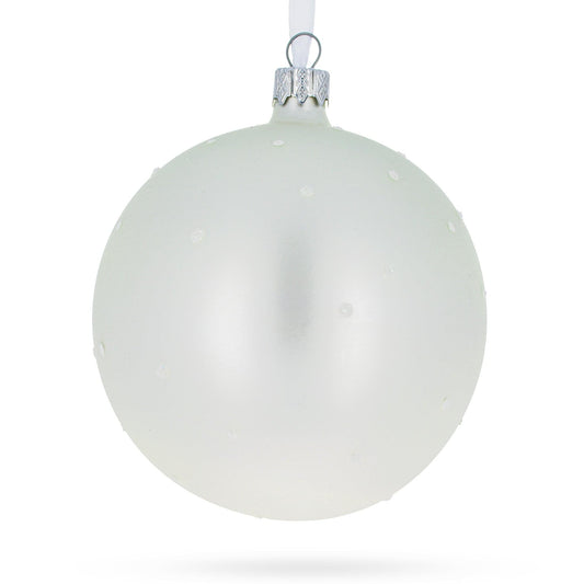 Snowmen Celebrating 'Our First Christmas' Glass Ball Christmas Ornament 4 Inches