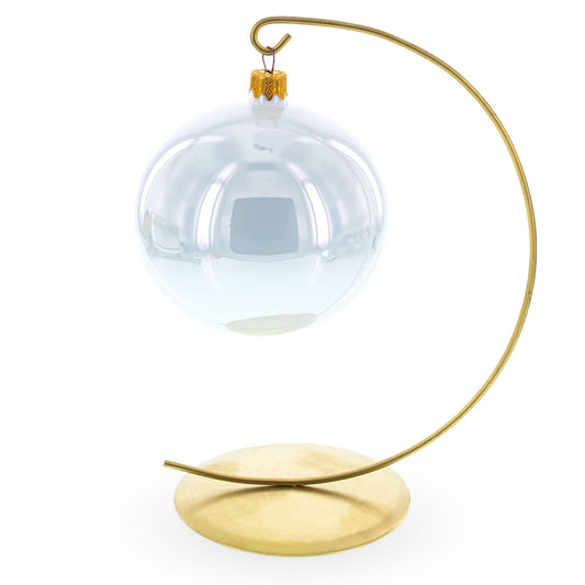 Solid Round Base Gold Metal Ornament Display Stand 7.8 Inches