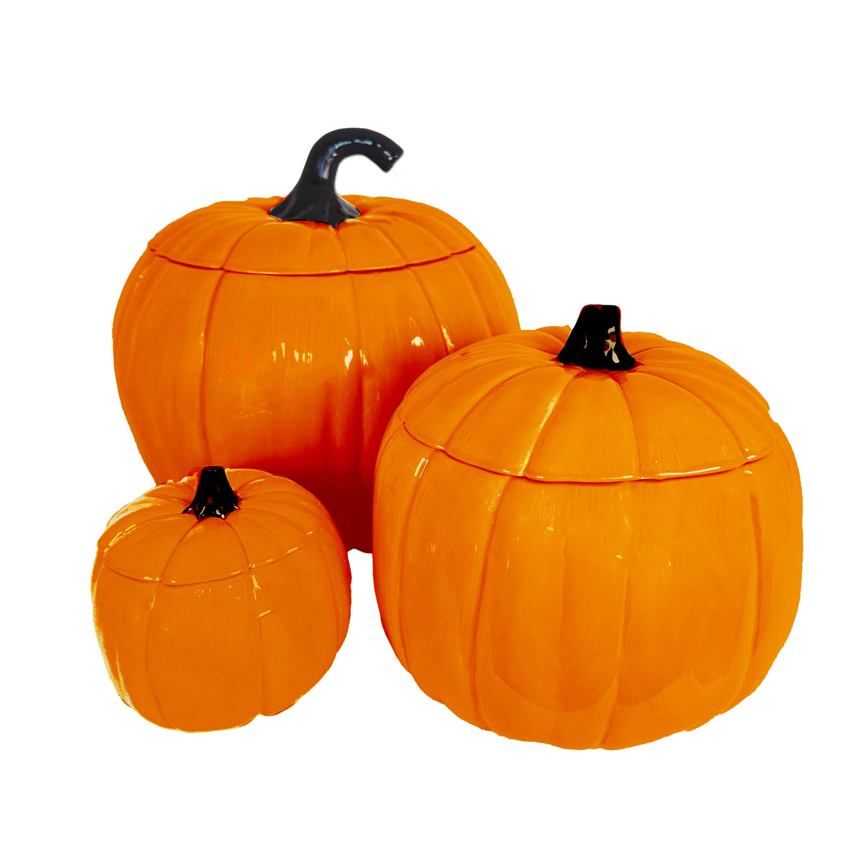 Solid Tiki Orange Pumpkin Jars